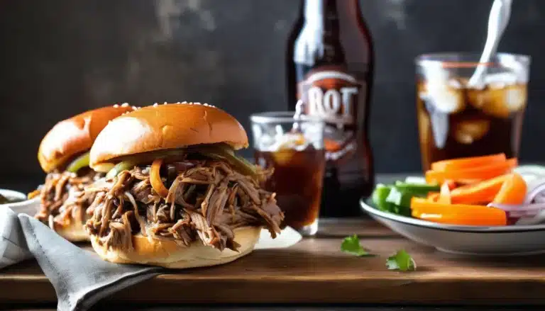 Root Beer Pulled Pork Sandwiches