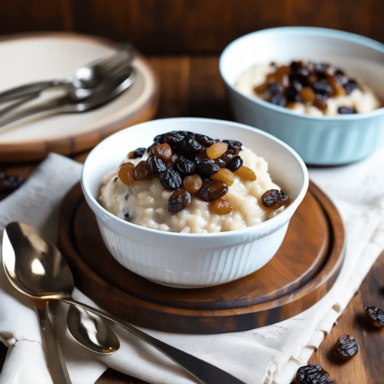 Rum Raisin Rice Pudding