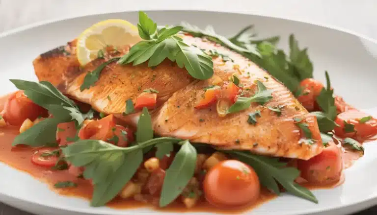 SAVORY TOMATO-BRAISED TILAPIA