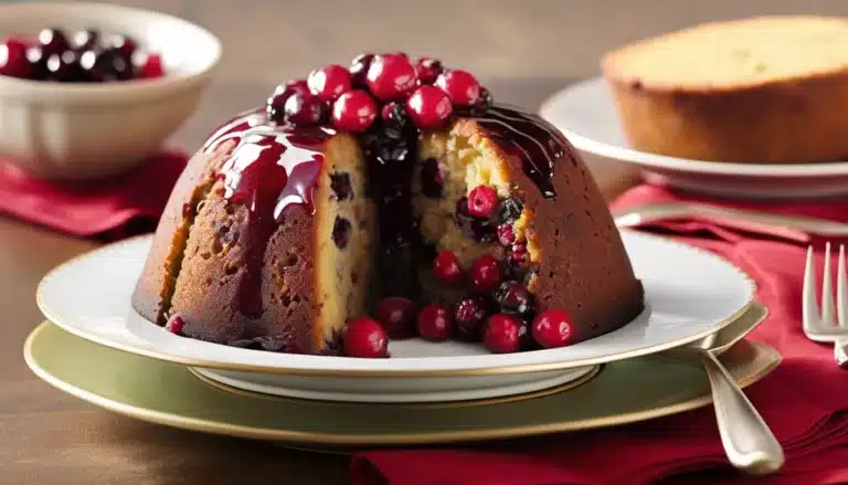 STEAMED CRANBERRY PUDDING