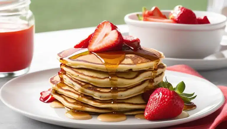 STRAWBERRY BUTTERMILK PANCAKES