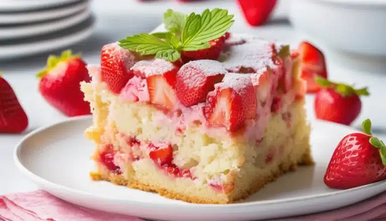 STRAWBERRY RHUBARB CAKE