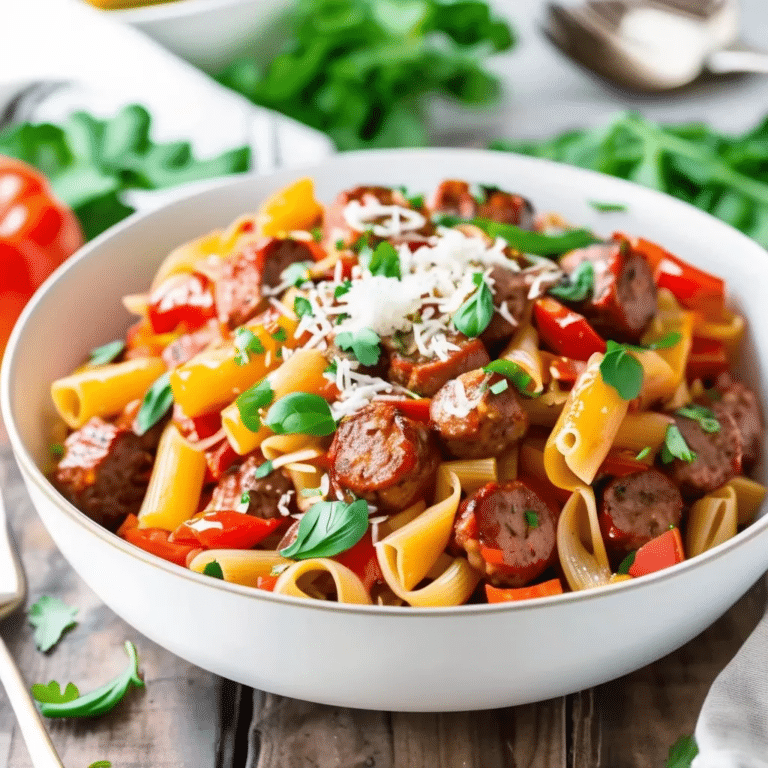 Sausage And Peppers Pasta