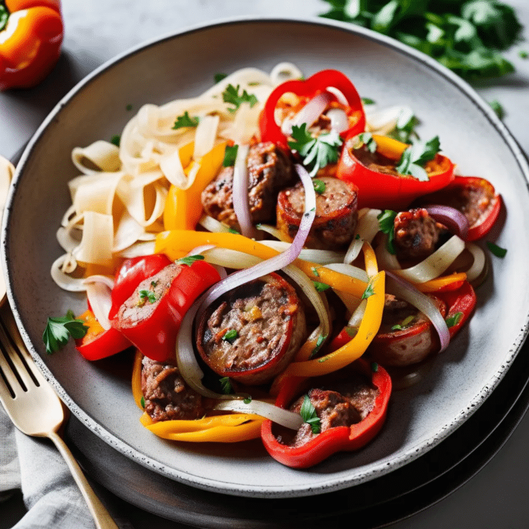 Sausage, Peppers And Onions