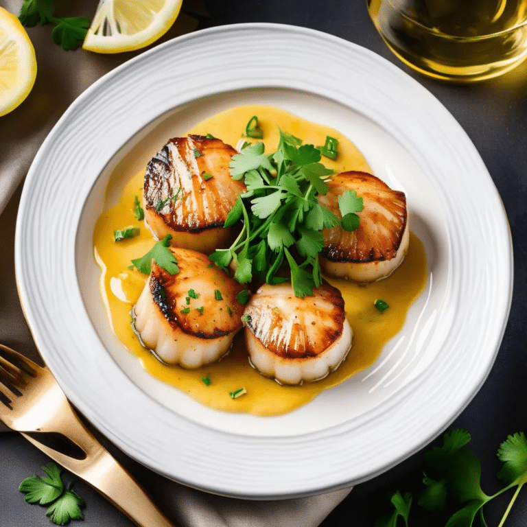 Scallops With White Wine Sauce