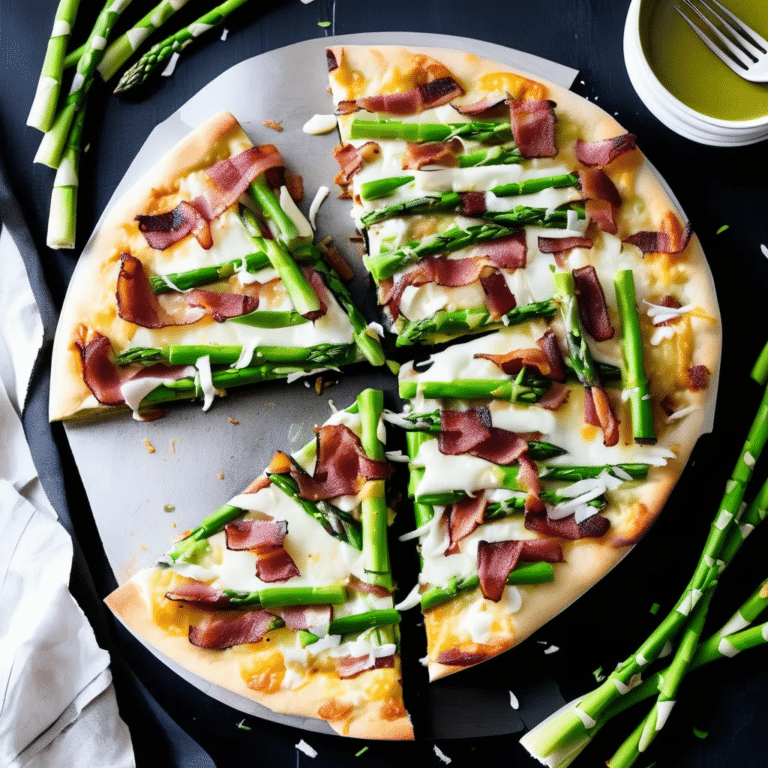 Shaved Asparagus And Bacon Pizza