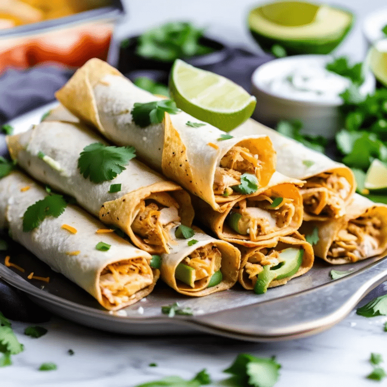 Sheet Pan Green Chile Chicken Taquitos