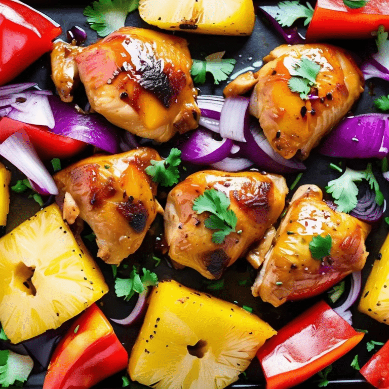 Sheet Pan Hawaiian Chicken