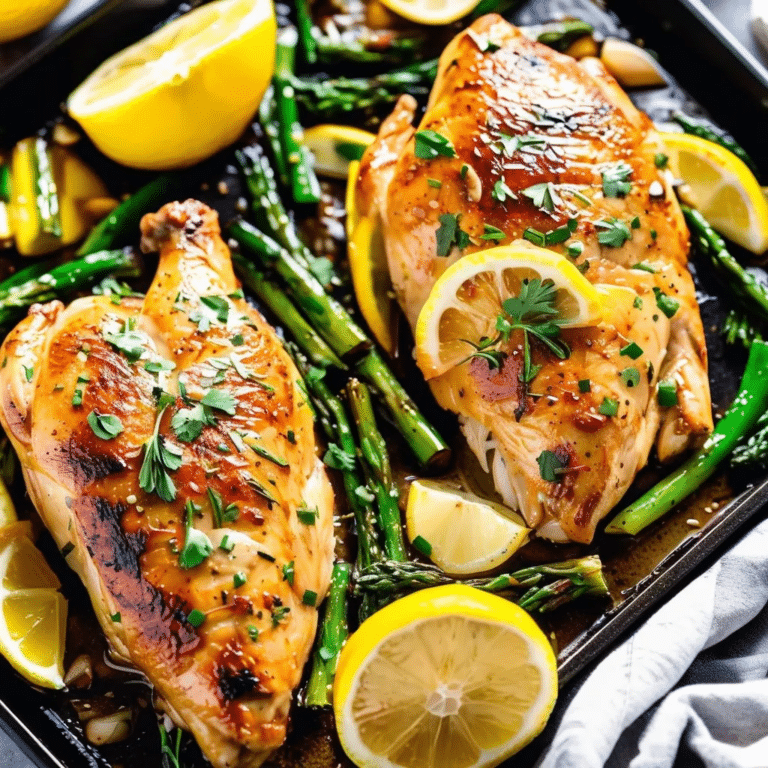 Sheet-Pan Lemon Garlic Chicken