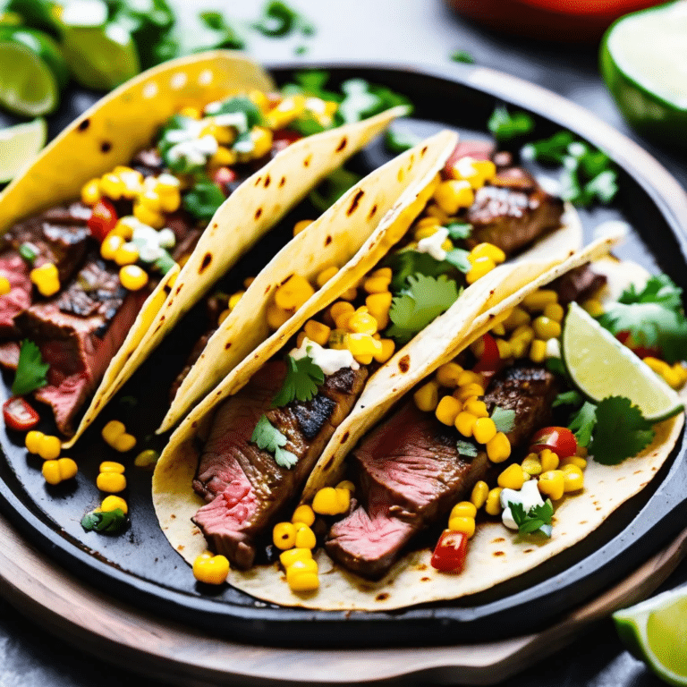 Sheet Pan Steak And Chipotle Corn Tacos