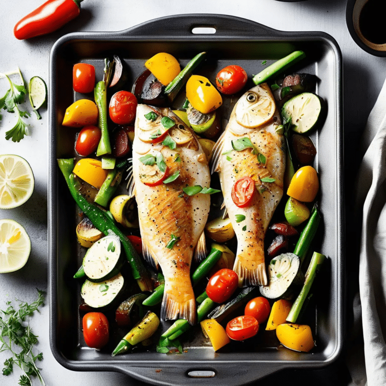 Sheet-Pan Tilapia And Vegetable Medley