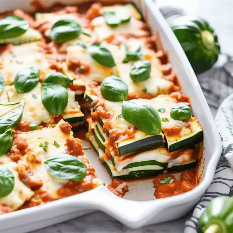 Sheet Pan Zucchini Lasagna With Garlic Butter Croutons