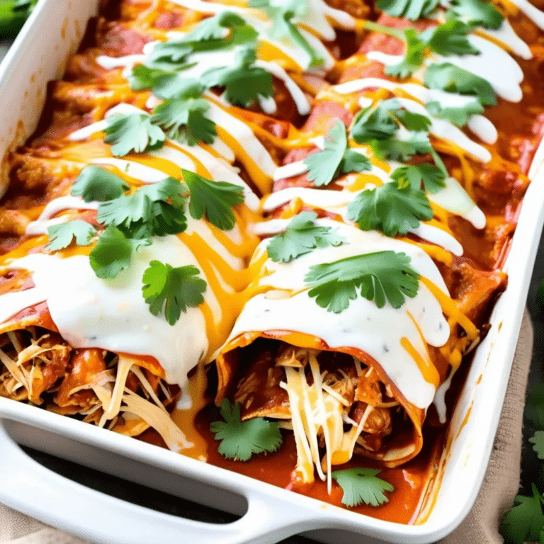 Shredded Chicken Enchiladas