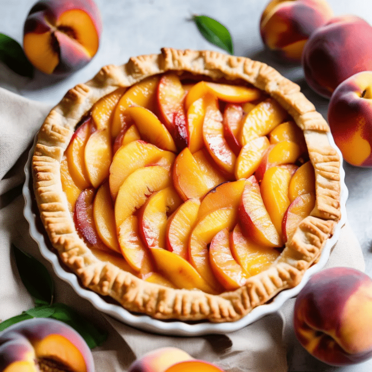 Single Crust Peach Pie