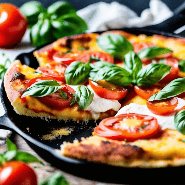 Skillet Margherita Polenta Pizza