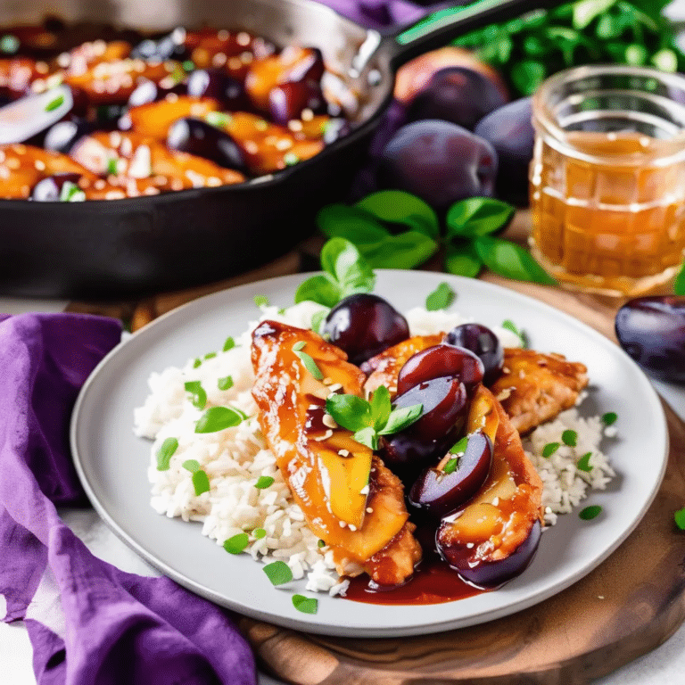 Skillet Plum Chicken Tenders