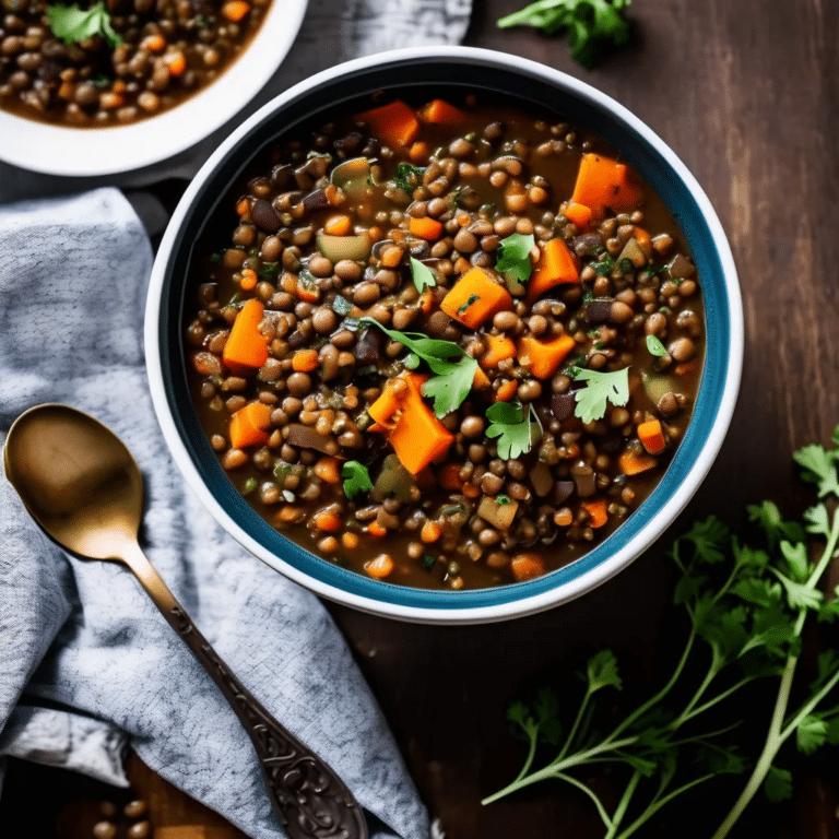 Slow-Cooked Balsamic Lentil Soup