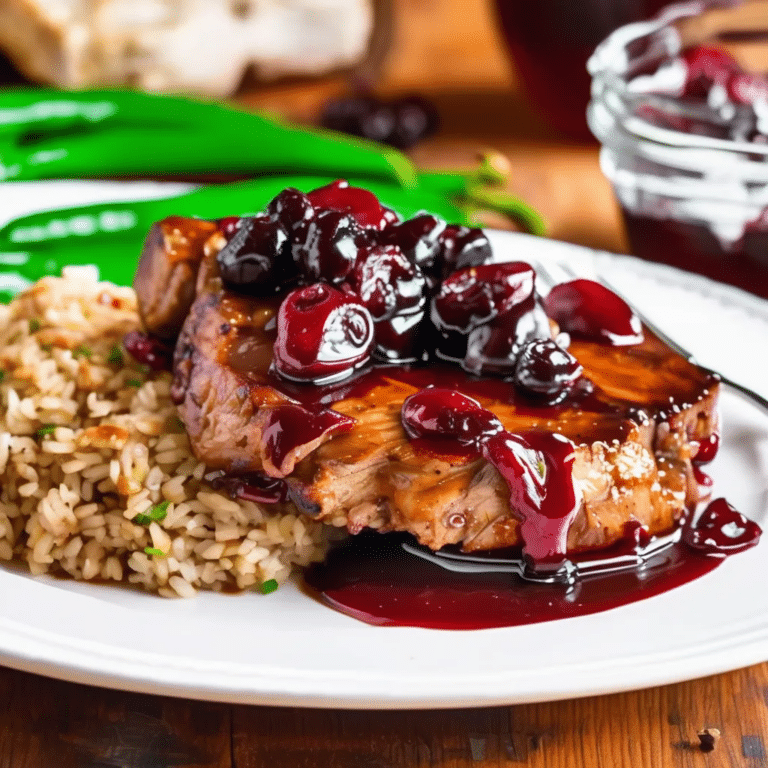 Slow-Cooked Cherry Pork Chops