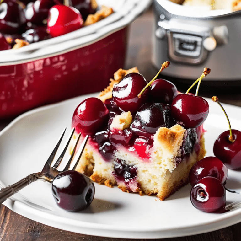 Slow-Cooker Cherry Buckle