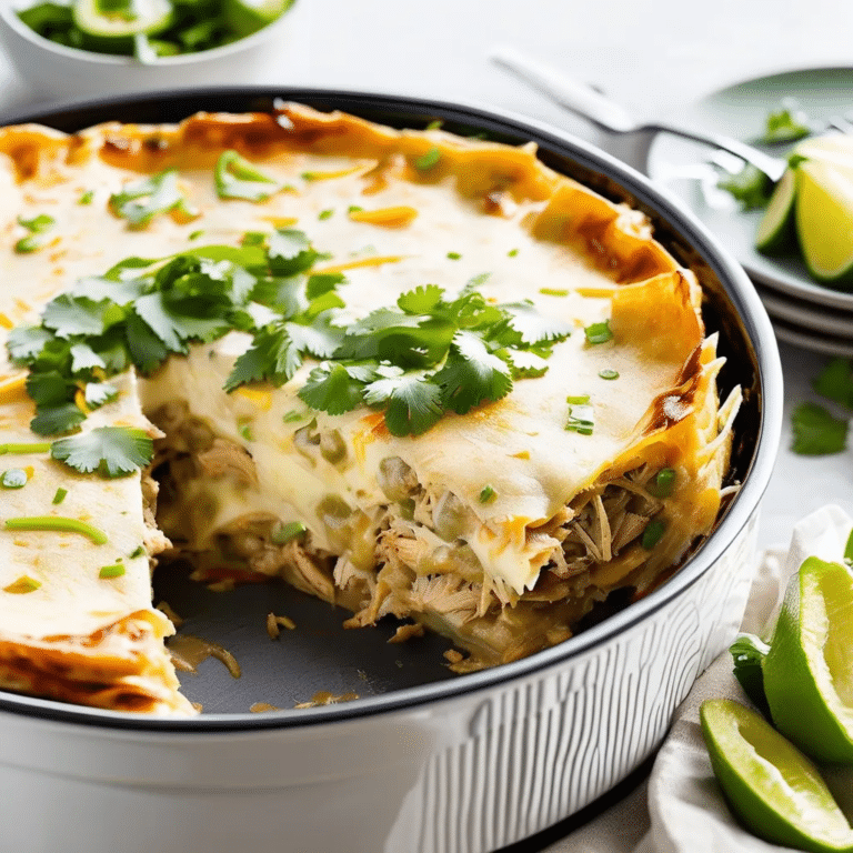 Slow-Cooker Green Chile Chicken Enchilada Pie