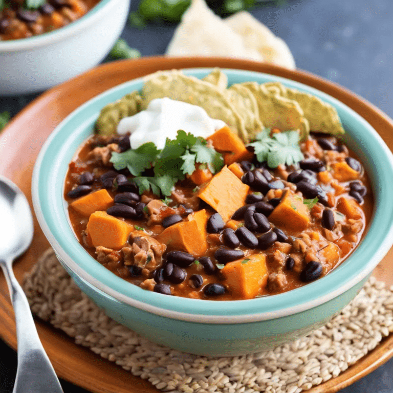 Slow Cooker Turkey And Sweet Potato Chili