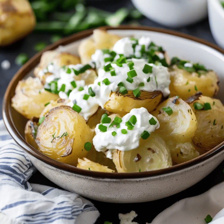 Sour Cream And Onion Smashed Potatoes