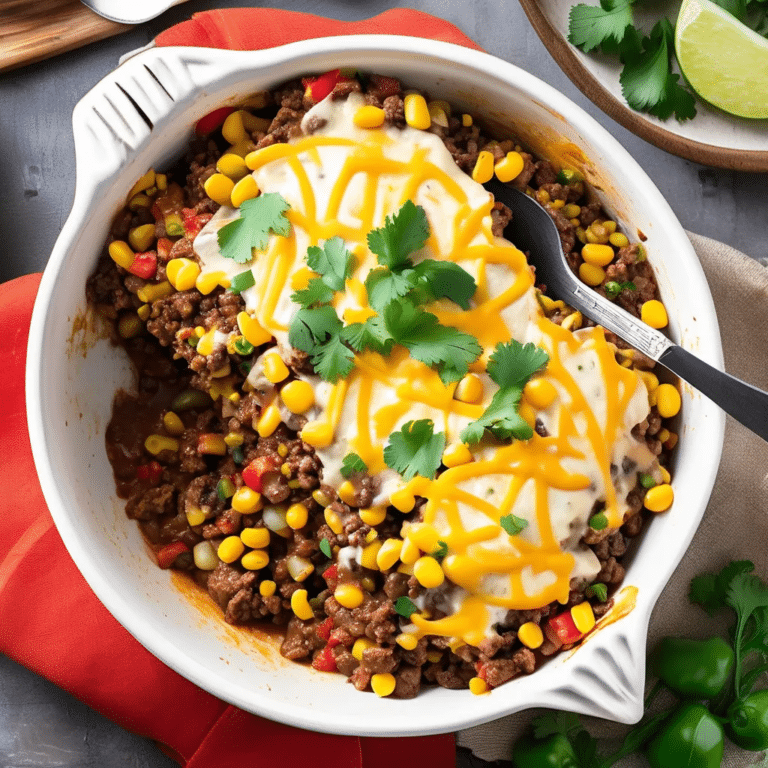 Southwestern Ground Beef Casserole
