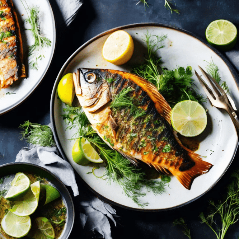 Spicy Lime And Dill Grilled Fish