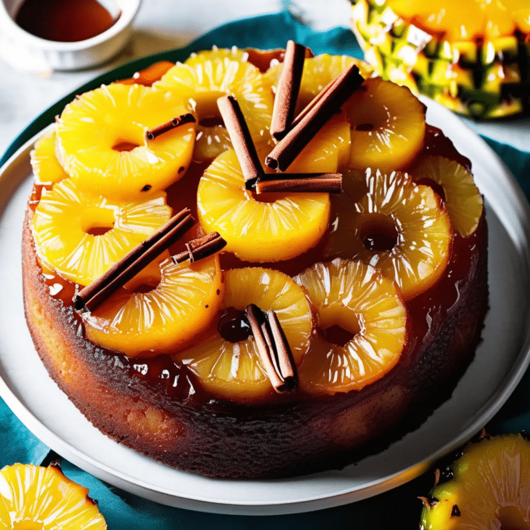 Spicy Pineapple Upside Down Cake