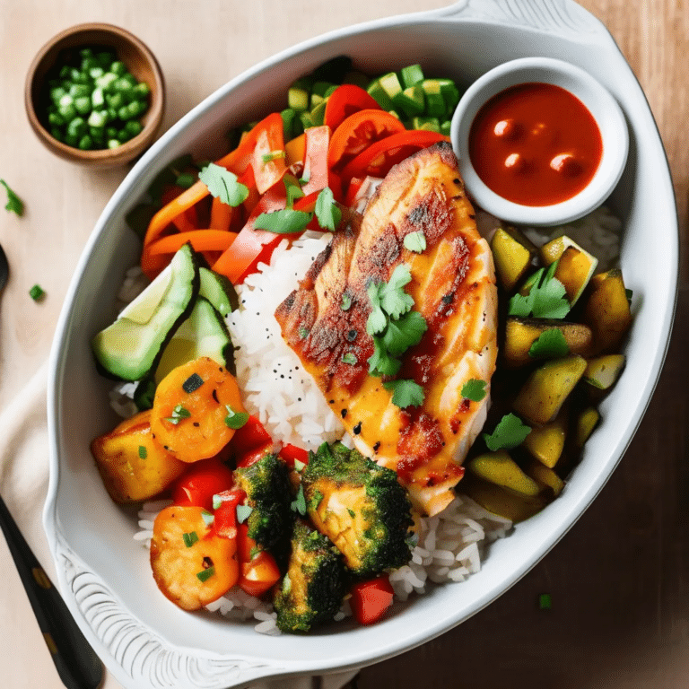 Spicy Tilapia Rice Bowl