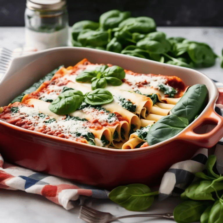 Spinach And Ricotta Cannelloni