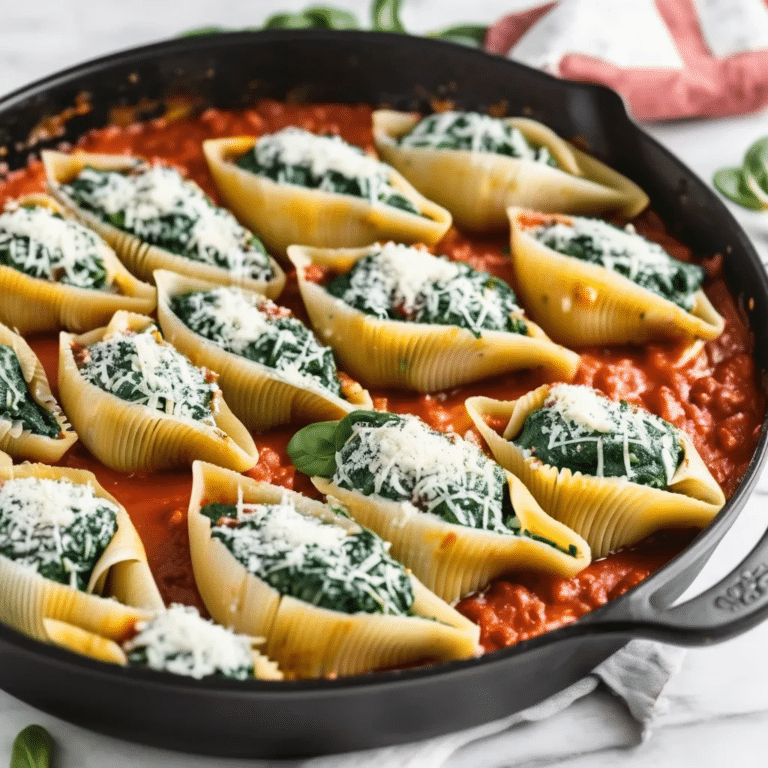 Spinach Ricotta Stuffed Shells