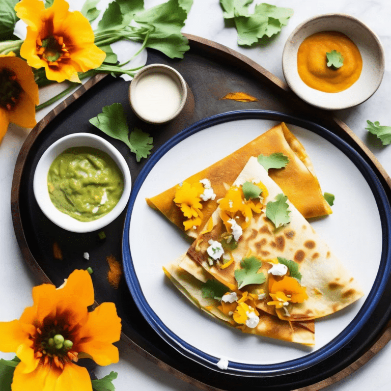 Squash Blossom Quesadillas