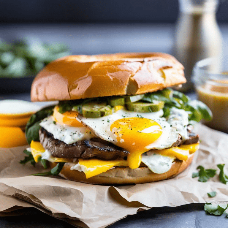 Steak, Egg, And Cheese Bagel
