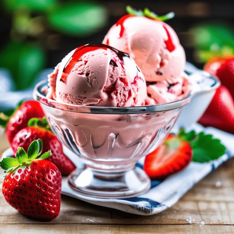 Strawberry Balsamic Ice Cream