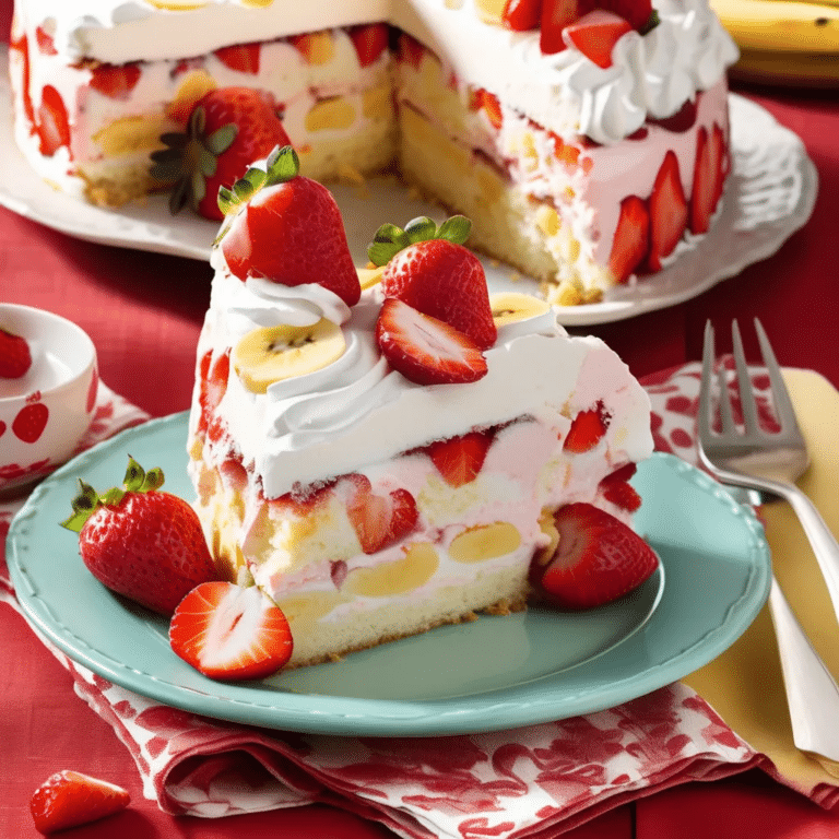 Strawberry-Banana Pudding Cake