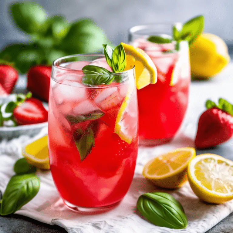 Strawberry Basil Lemonade