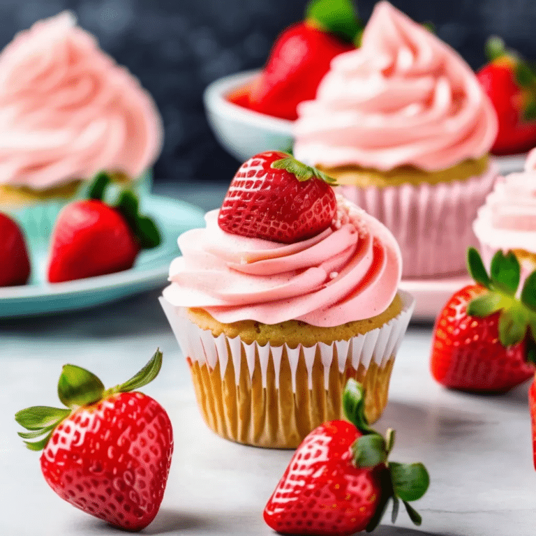 Strawberry Champagne Cupcakes