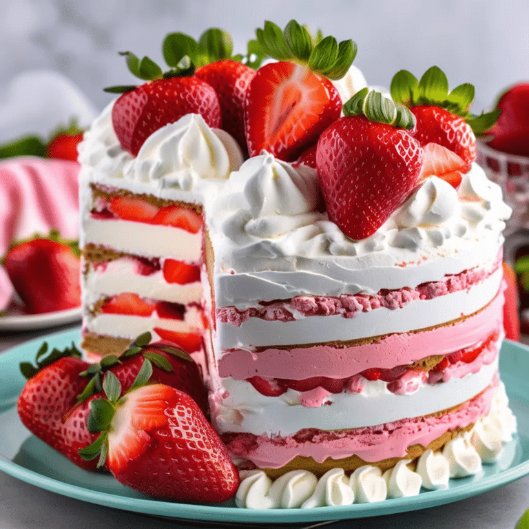 Strawberry Ice Cream Cake
