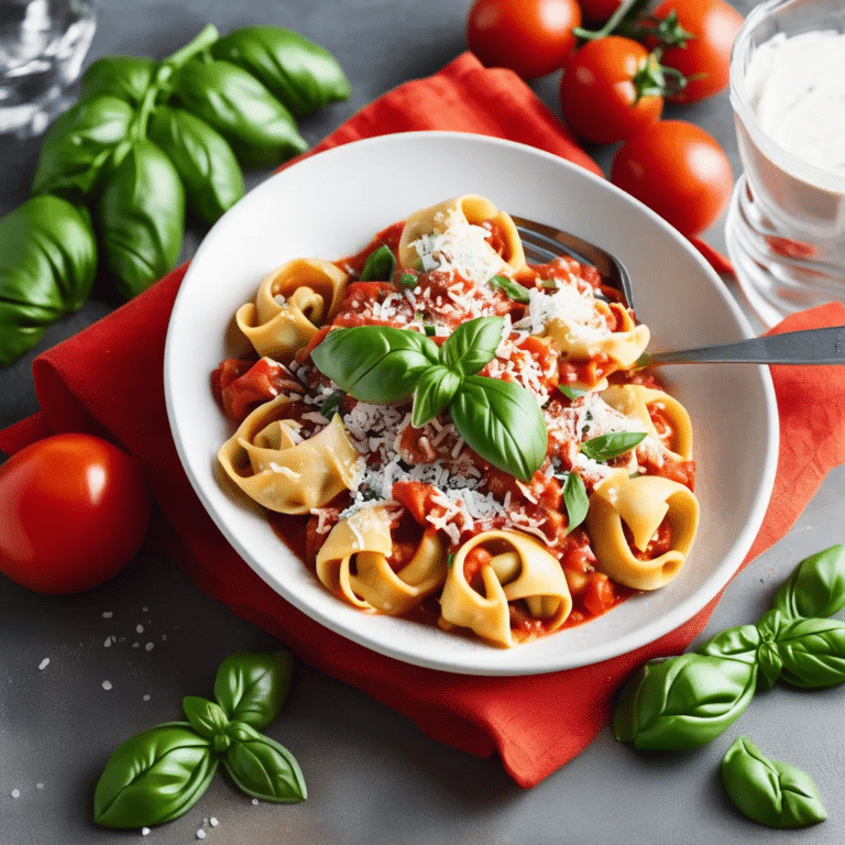 Sue’s Spicy Tomato Basil Tortellini