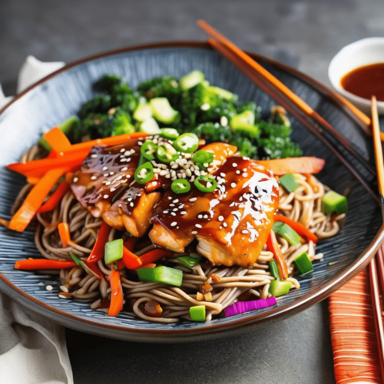 Sweet And Spicy Chicken With Soba Noodles
