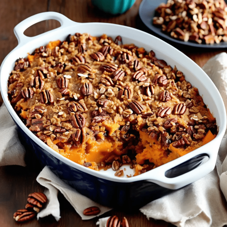Sweet Potato Casserole with Pecans