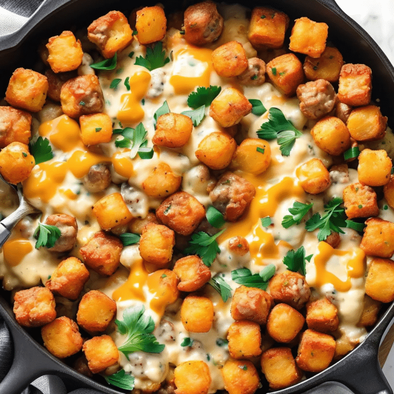 Tater Tot Casserole With Sausage