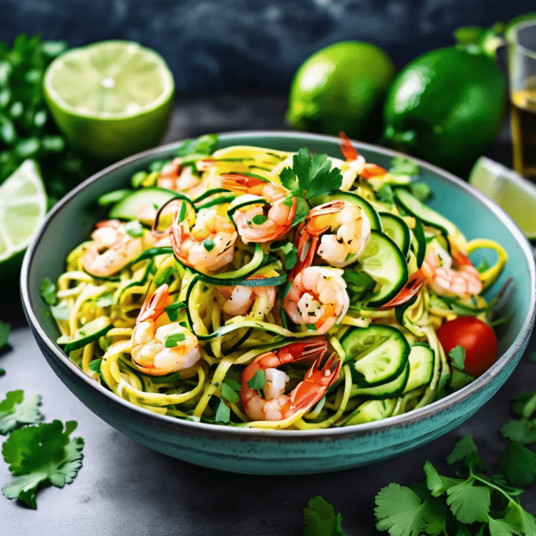 Tequila Lime Shrimp Zoodles