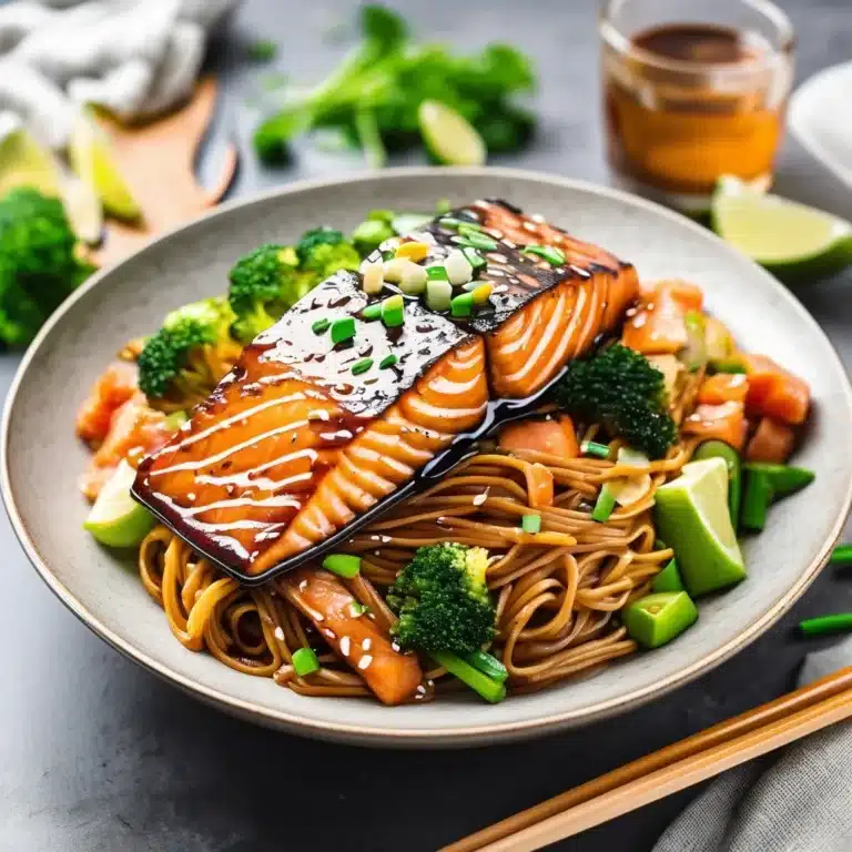 Teriyaki Salmon Noodles