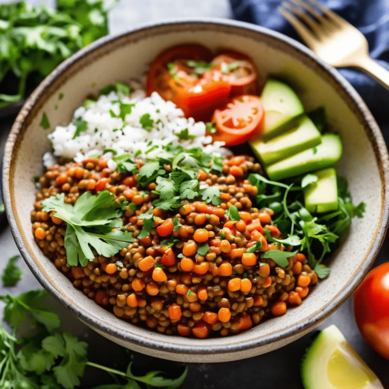 Tomato-Garlic Lentil Bowls