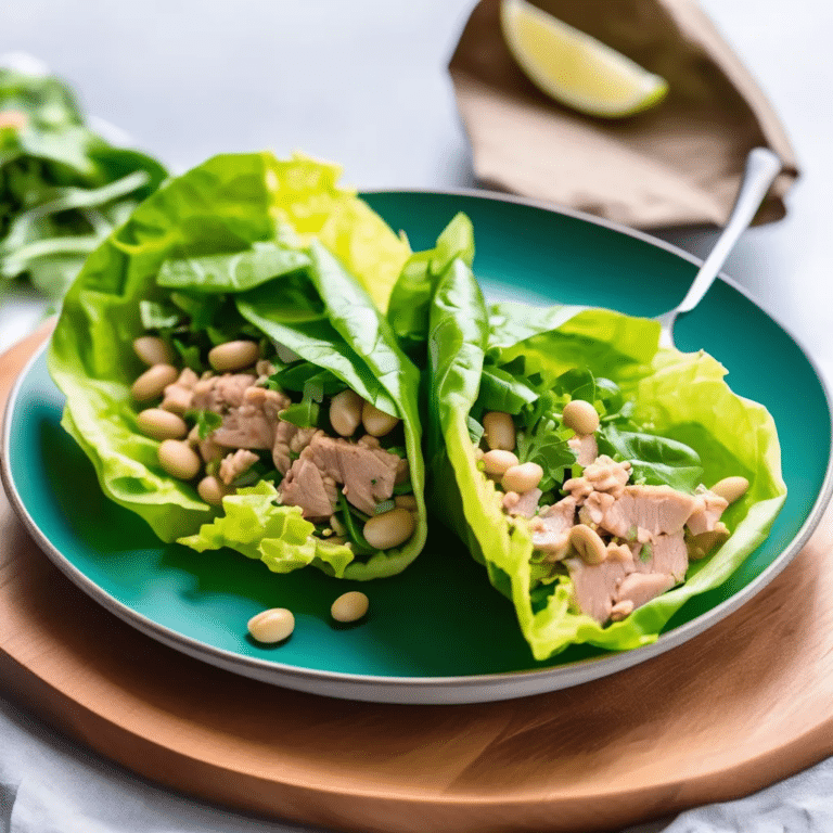Tuna And White Bean Lettuce Wraps