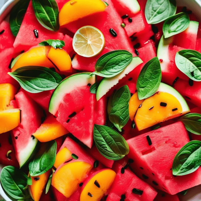 Watermelon Peach Salad