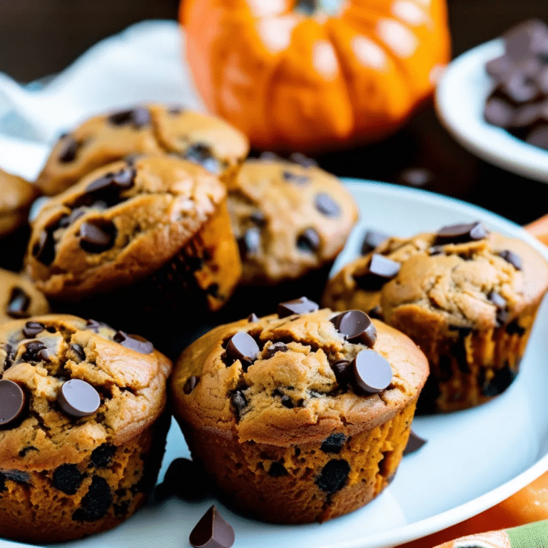 Whole Wheat Pumpkin Chocolate Chip Muffins