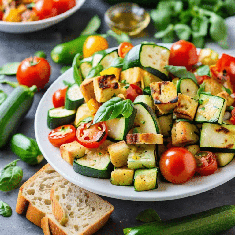 Zucchini Panzanella Salad